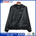 Fashion Stand Collar Baseball Satin Womens Bomber Jacket (YBJ114)